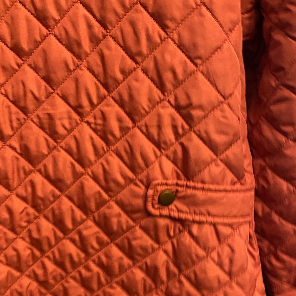 Lands' End Quilted Puffer Jacket in Orange - Picture 12 of 13